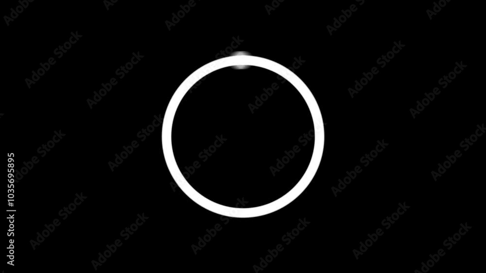 Poster circle loading bar for transferring isolated on black background. 4k motion video.