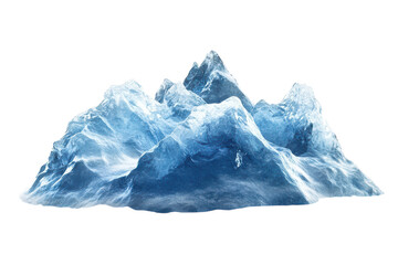 Obraz premium Stunning Isolated Glaciers on a transparent Background Perfect for Educational and Environmental Projects