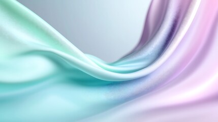 Fototapeta premium A soft, flowing fabric in pastel hues, creating a gentle wave-like motion that evokes a sense of calm and elegance.