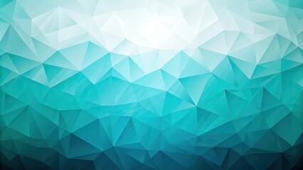 Fototapeta premium Abstract teal and white gradient backdrop with polygon shapes