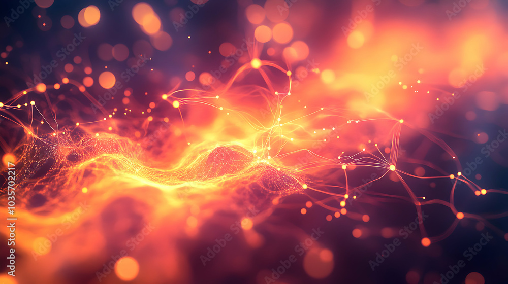 Poster dynamic animation of electrons flowing through a circuit, illustrating electrical conduction and ene