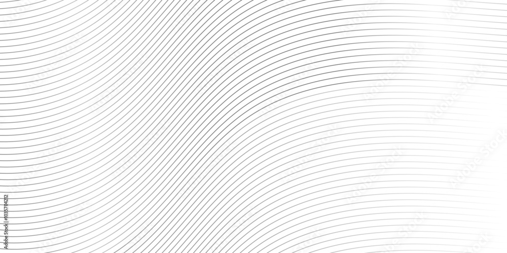 Poster curve wave seamless pattern line texture. abstract white and gray vector wave elegant striped diagon