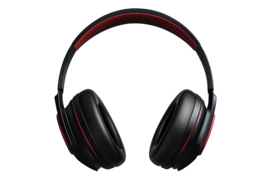 High-Quality Headset with Microphone Isolated on Transparent Background for Professional Audio Use and Creative Projects