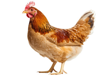 Fototapeta premium A Charming Isolated Hen on a transparent Background Perfect for Agricultural and Culinary Themes