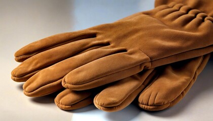 Close-Up Suede Gloves with Detailed Stitching