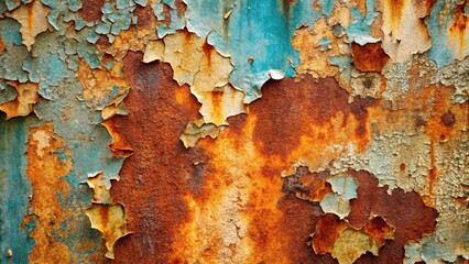 Abstract textured surface, rust, peeling paint, aging, deterioration, minimalist