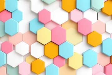 Soft Pastel Hexagonal Pattern Design