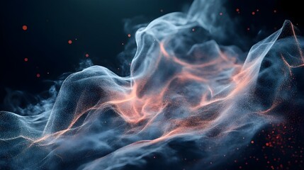 Stunning 3D American Flag Particle Effect with Flowing Fire and Smoke