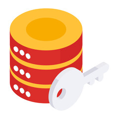An icon design of server key

