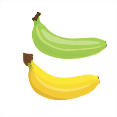 banana isolated on white