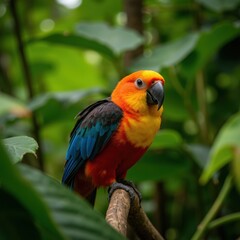 blue and yellow macaw