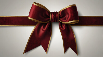Classic Christmas Velvet Bow Clipart Design