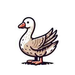 Obraz premium Goose modern isolated vector illustration 