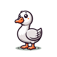 Obraz premium Goose modern isolated vector illustration 