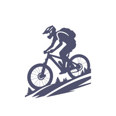 Naklejka premium Mountain bike rider isolated vector illustration