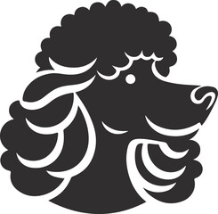 poodle dog in different poses, clipart, and vector silhouette designs.