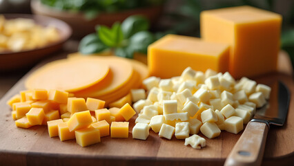 Cheese Dice and Slice for Sophisticated Occasions Rustic Wooden Board Edition(