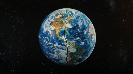 Naklejka premium two halves of the globe.