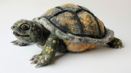 Obraz premium turtle made of wool.