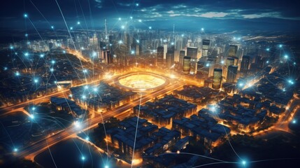 5G, 6G, Big data wireless network, high speed internet, cloud computing or connect diagram technology, Data storage, service, synchronize, online, financial, Connectivity global, smart city, Gen AI