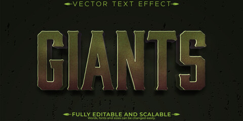 Giant editable text effect, editable monster and creature text style © QuillArtistry