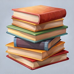 Fototapeta premium books stacked isolated on transparent background