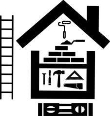 Tools and Instruments thin line icons set. Building Tools editable stroke icon.