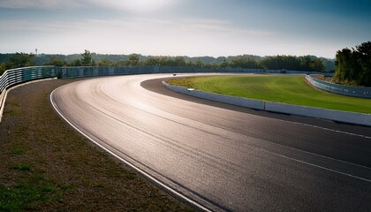 Fototapeta premium 트랙에서 마지막 랩을 돌고있는 자동차