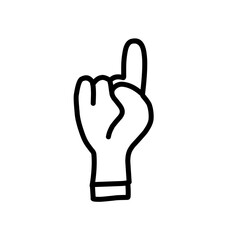 hand symbol line icon