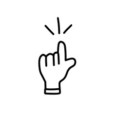 hand symbol line icon