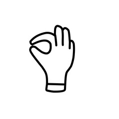 hand symbol line icon