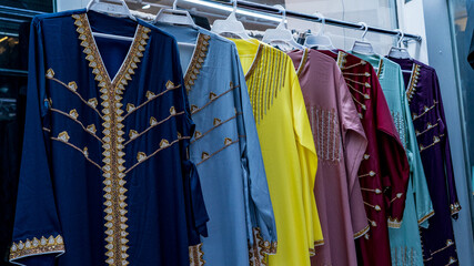 Traditional Arabic Abaya and Clothing for Sale at Souq Waqif Cloth Store