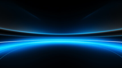 Blue glowing arc technology concept abstract platform background image