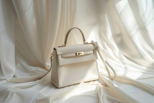 Luxury Handbag on Minimalist Display for Upscale Online Store Listings