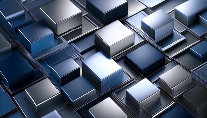 Abstract 3D business backgrounds and  Futuristic Geometric Layers
