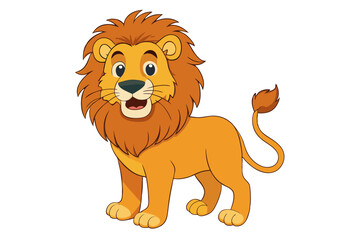 Lion cartoon vector illustration
