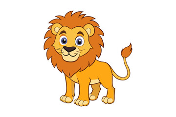 Lion cartoon vector illustration