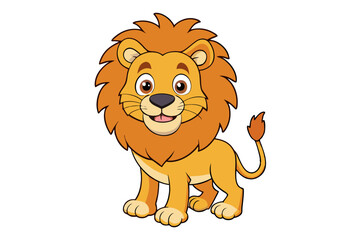 Lion cartoon vector illustration