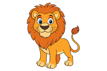 Lion cartoon vector illustration