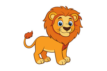 Lion cartoon vector illustration