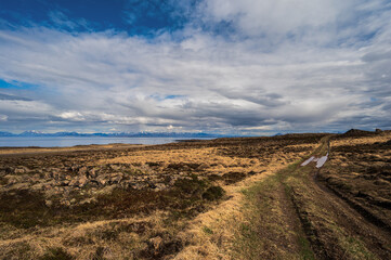 nature sceneries inside the Vatnsnes Peninsula, Iceland