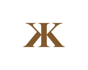 KK logo design vector template. KK