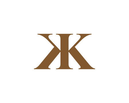 KK logo design vector template. KK