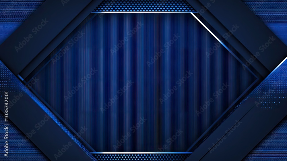 Poster layers of abstract blue diagonal shapes creating a dynamic and contemporary background, perfect for 