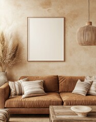 Boho Living Room Mockup.