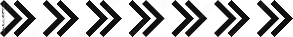 Poster abstract seamless repeatable black two arrow symbols vector