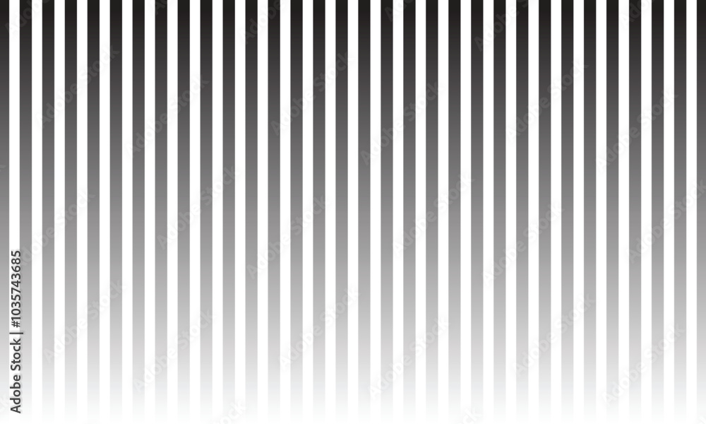 Poster abstract black and white gradient vertical stripe straight line pattern.