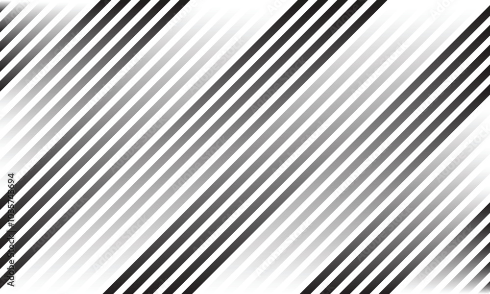Poster abstract black and white gradient diagonal straight line pattern.