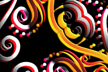luxury traditional Indonesian Dayak batik design with aesthetic gradient background