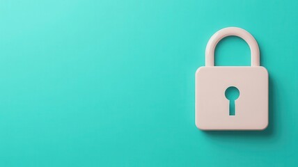 Cybersecurity protection for online banking, encrypted data, 3D illustration